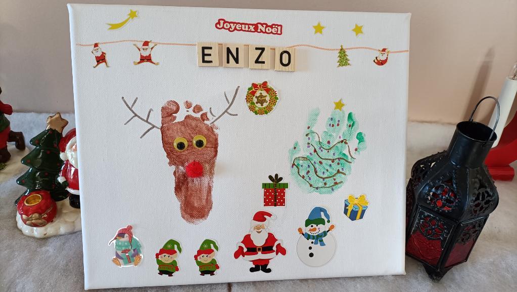 Tableau en brique Noël 03S (30x30cm)